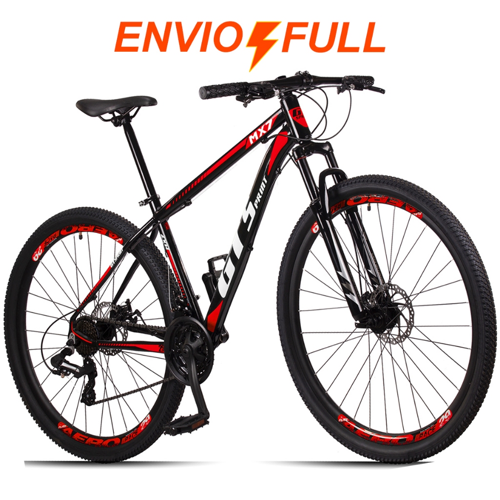 Bicicleta  Aro 29 GT Sprint MX7 24V index Freio Disco Alumínio Suspensão Aero MTB