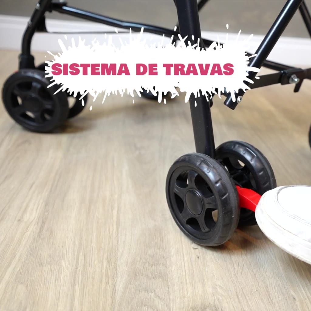 Carrinho de Bebê Guarda Chuva Passeio Leve e Dobrável Mega Compras Compacto, Seguro,Cinto - 2