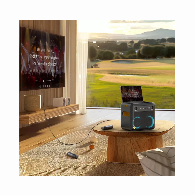 Caixa De Som Karaokê Joog X2 300w Tela 10,1 Com 2 Microfones - 3