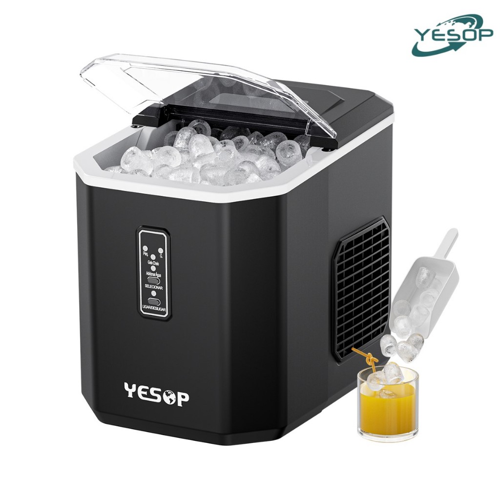 YESOP Máquina De Gelo Portátil 12kg/dia Produção Rápida Turbo Ice Para Casa E Bar